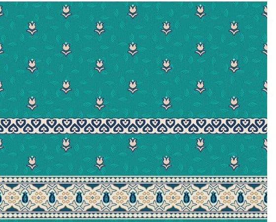 S139 Prayer Line Mosque Carpet — Deep Turquoise