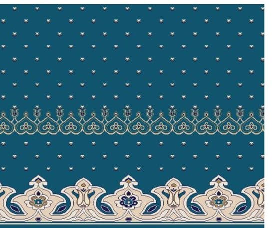S141 Prayer Line Mosque Carpet — Navy Blue