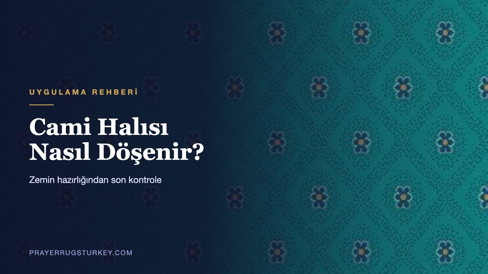 Kıbleye göre hizalanarak döşenmiş cami halısı