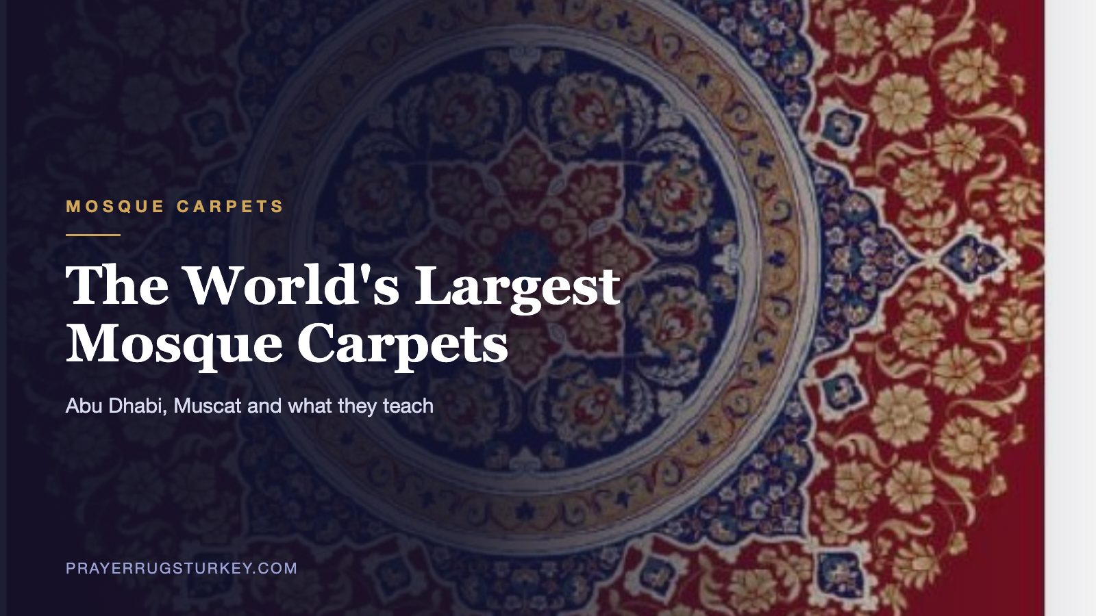 The world's largest mosque carpets